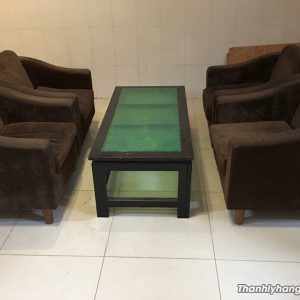 Thanh lý bàn ghế sofa gia đình màu nâu